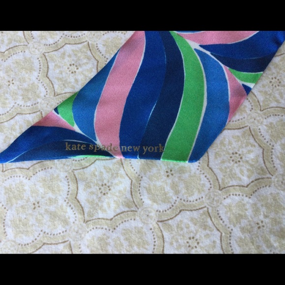 Kate Spade Ocean Dive silk skinny scarf *SOLD OUT* - Picture 3 of 5